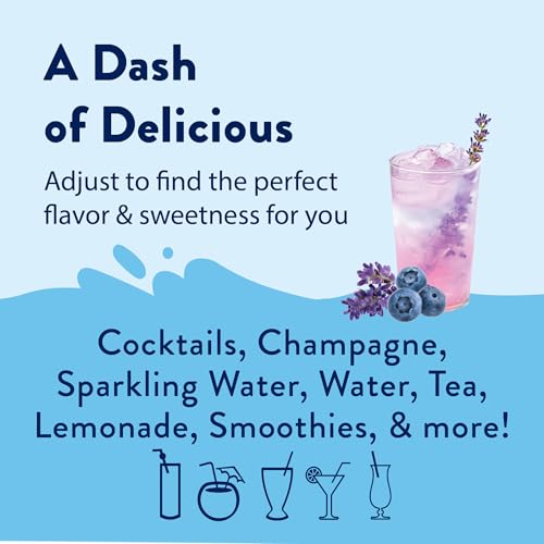 Jordan'S Skinny Syrups Sugar Free Coffee Syrup, Blueberry Lavender Flavor Drink Mix, Zero Calorie Flavoring For Latte, Lemonade,