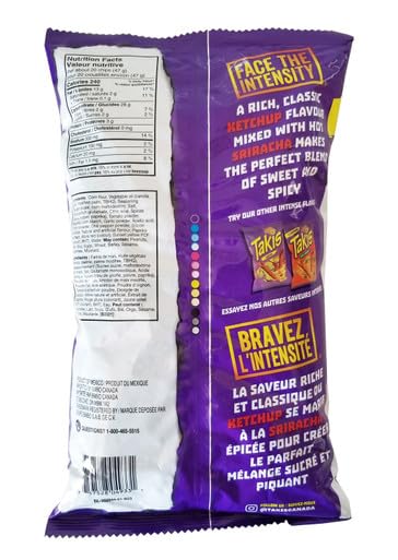 Takis Rolled Tortilla Chips, Kaboom Ketchup Sriracha Flavor, 280g (Imported from Canada)