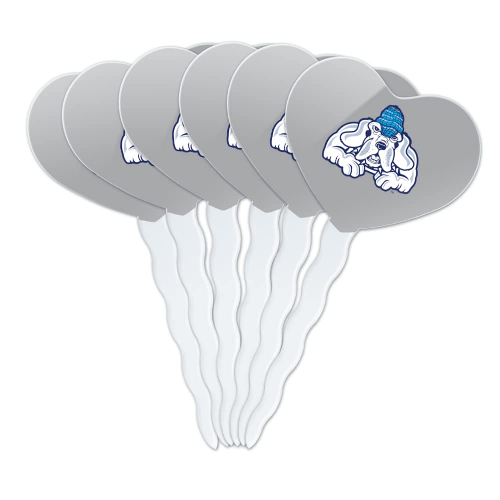 GRAPHICS & MORE Cupcake Picks Set of 6, Acrylic, John Jay College of Criminal Justice, Heart Love Design, Model CUPT.HRT.ACR.6PK.CLCJJC500B