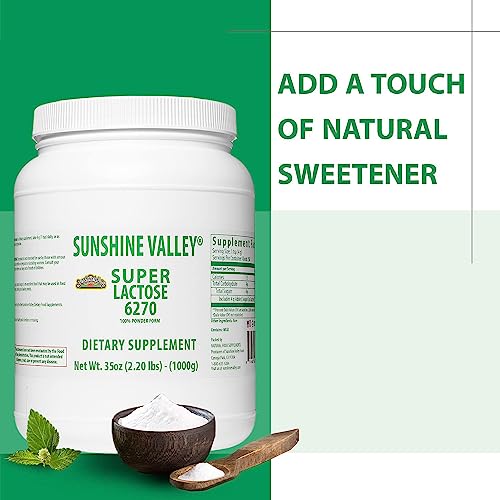 Sunshine Valley® Super Lactose Powder Sugar—Natural Food Stabilizer—Lactose Homebrew In Malt-Inspired Making—Low Carb Sugar Replacement—Healthy Sweeteners Cooking/Baking, Sugar Powder Filler 35 Ounce