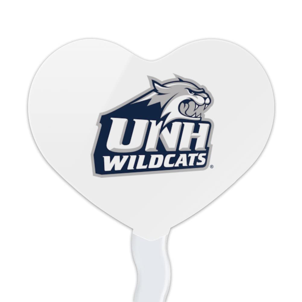 GRAPHICS & MORE Cupcake Toppers Set of 6, Acrylic Heart Decoration Picks, One Size, University of New Hampshire