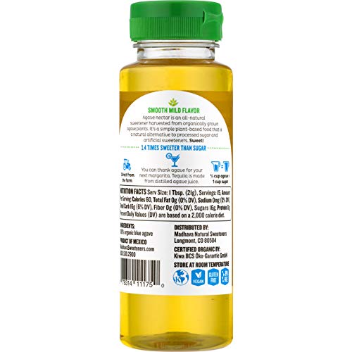 Madhava Agave Nectar, Light, 11.75 oz