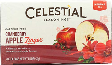 Celestial Seasonings Herb Tea, Cranberry Apple Zinger, 20 Bags (Pack Of 48)