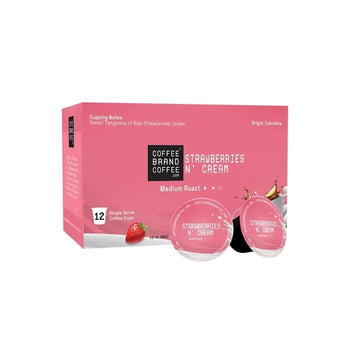 Premium Blend Coffee Brand KCups with Strawberry Cream Flavored Coffee | Sweet, Smooth, And Velvety Texture for A Deliciously Un