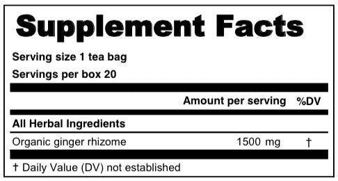 Lifestyle Awareness Ginger Root Tea, Organic, 20 Count (Pack of 2)
