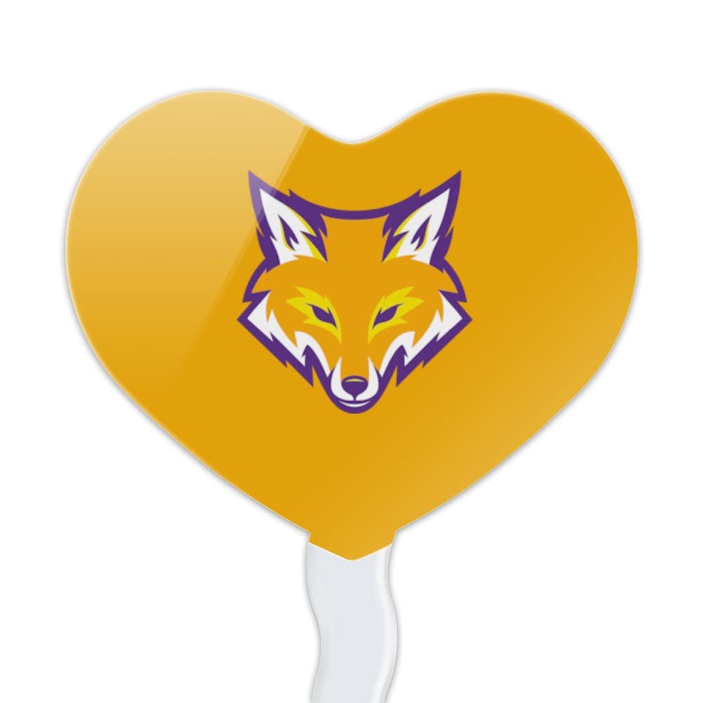 GRAPHICS & MORE Cupcake Picks Set of 6, Acrylic, Knox College Heart Logo Decoration, Model CUPT.HRT.ACR.6PK.CLCKNX500B