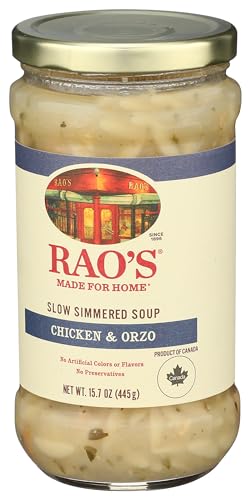 Raos Made for Home Chicken Orzo Soup  16 oz  Traditional Italian Heat and Serve Soup  Made with enhanced Quality Ingredients