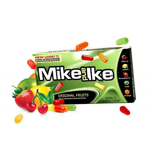 Mike & Ike - Gift Packs Of 3, 4.25 Oz. Theater Boxes By Lyzas Sweets &   (Original Fruits)