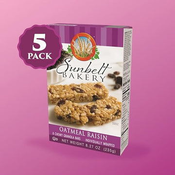 Sunbelt Bakery Oatmeal Raisin Chewy Granola Bars, 40-1.0 Oz Bars (5 Boxes)