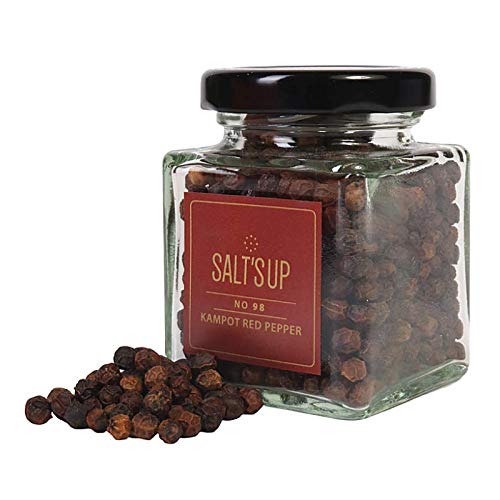 SaltsUp KAMPOT Red pepper, tellicherry. The best whole peppercorns around the world (70gm, 2.47oz)