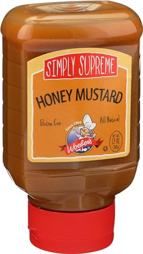 Woeber'S Simply Supreme Honey Mustard, All Natural, Kosher, Gluten Free, 13 Ounce (Pack Of 6)