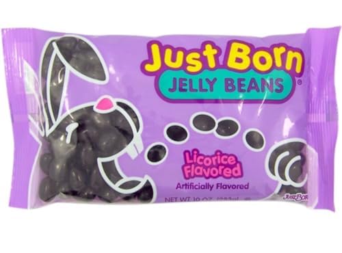 Spice And Licorice Flavored Pectin Jellybeans Candy By Just Born 2(10 Oz Bags) Bundle | Ideal For Easter Decor, Egg Hunts, Baske