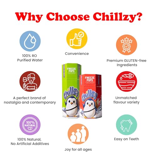 Chillzy Freeze Pops - 12 All Natural Ice Pops - Single Flavor - Teeth Friendly - 70Ml Each - 1 Pack (Mango Tango)