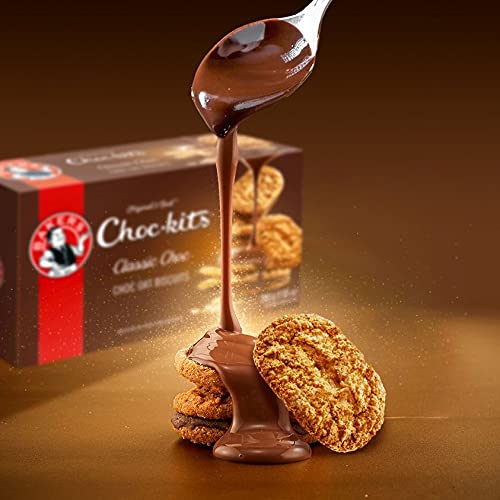 Baker'S Choc-Kits Crunchy Oat Biscuits/Cookie | Chocolate | Pack Of 2 | 32-40 Cookies A Box | Kosher | Halal | Real Chocolate | Finest Ingredients | 32Oz | Imported From South Africa|