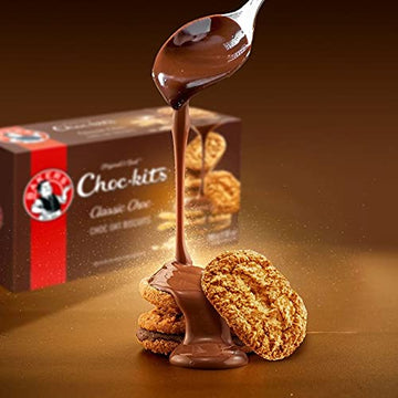 Baker'S Choc-Kits Crunchy Oat Biscuits/Cookie | Chocolate | Pack Of 2 | 32-40 Cookies A Box | Kosher | Halal | Real Chocolate | Finest Ingredients | 32Oz | Imported From South Africa|