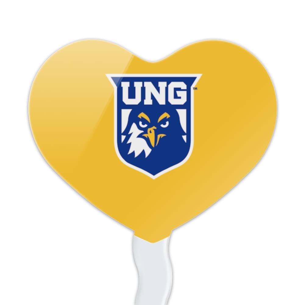 GRAPHICS & MORE Cupcake Picks Set of 6, Acrylic, University of North Georgia, One Size, Heart Decoration Toppers