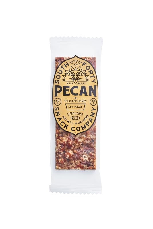 South 40 Crunchy Pecan Bar, 4 Ingredients, Touch of Honey, 40g, Pack of 12
