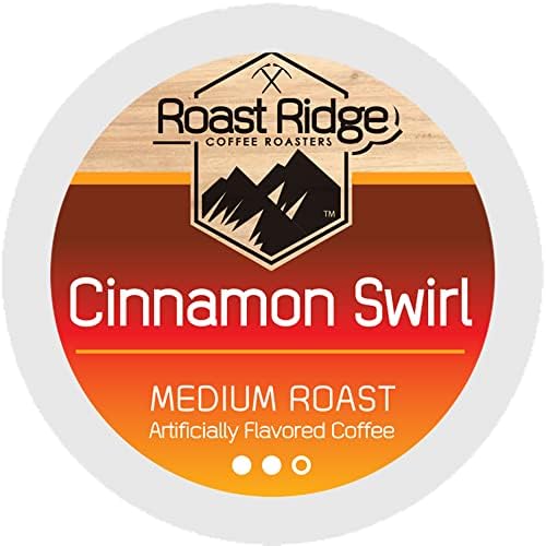 Roast Ridge Coffee Pods for Keurig, Cinnamon Swirl, Medium Roast, 100 Count