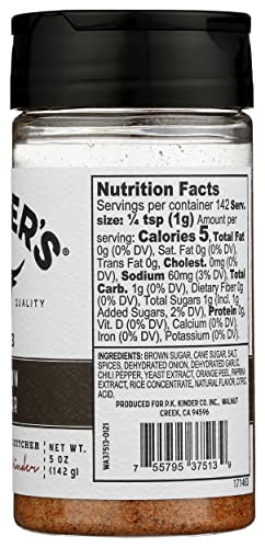 Kinder'S Brown Sugar Bbq Rub, 5 Ounces (Pack Of 6)