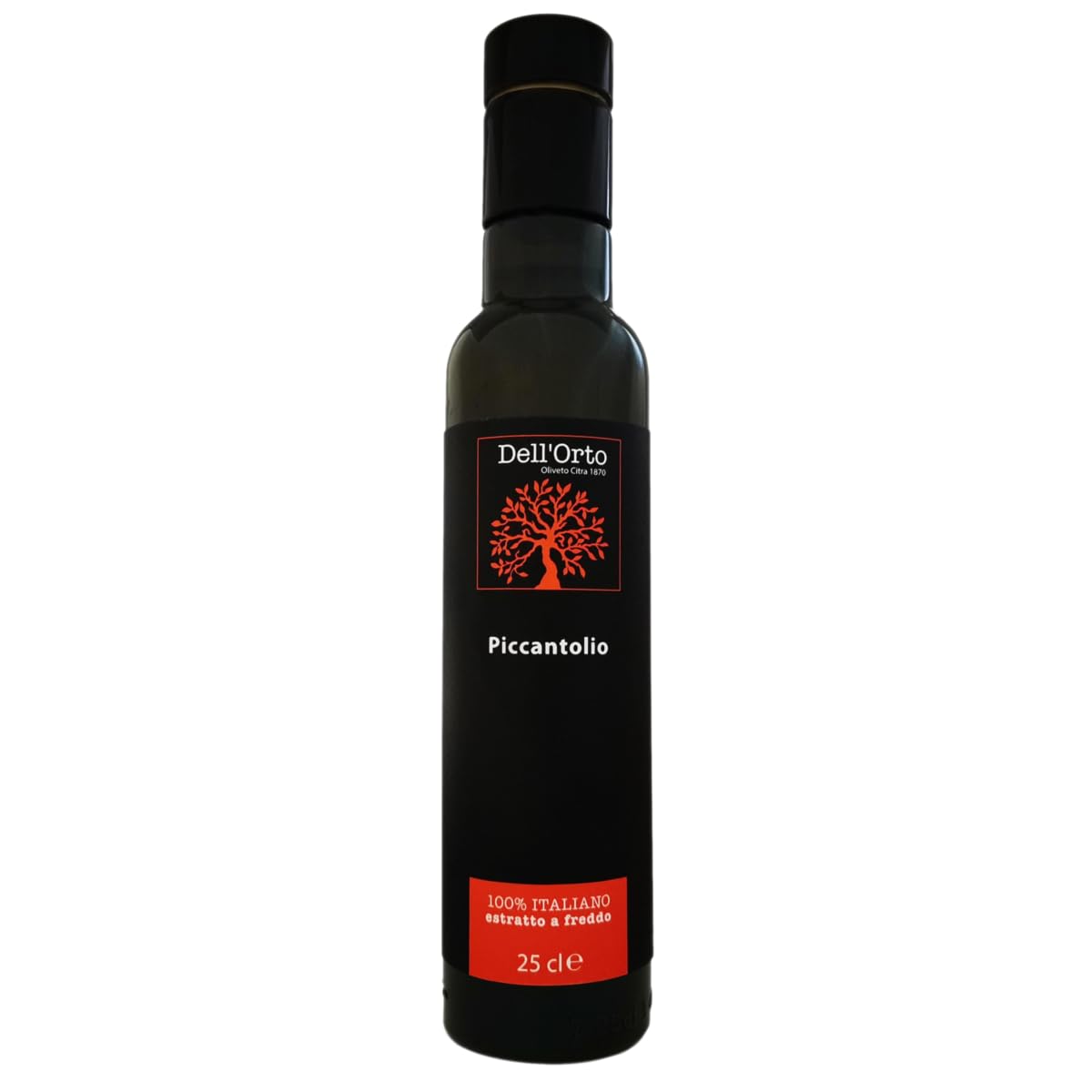 DellOrto Extra Virgin Olive Oil Piccantolio Chili Oil, Cold Pressed, 250ml (8.5 fl oz), Bold Flavor for Meats & Pasta