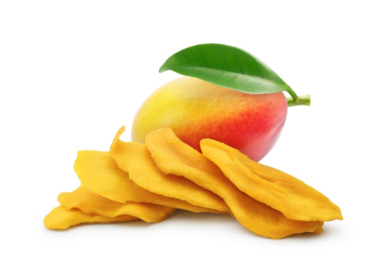 No Sugar Added Dried Mango Slices - 16 Oz Delicious Texture Soft & Juicy No Sugar Added Dried Mango - Naturally Ripened Mangos D