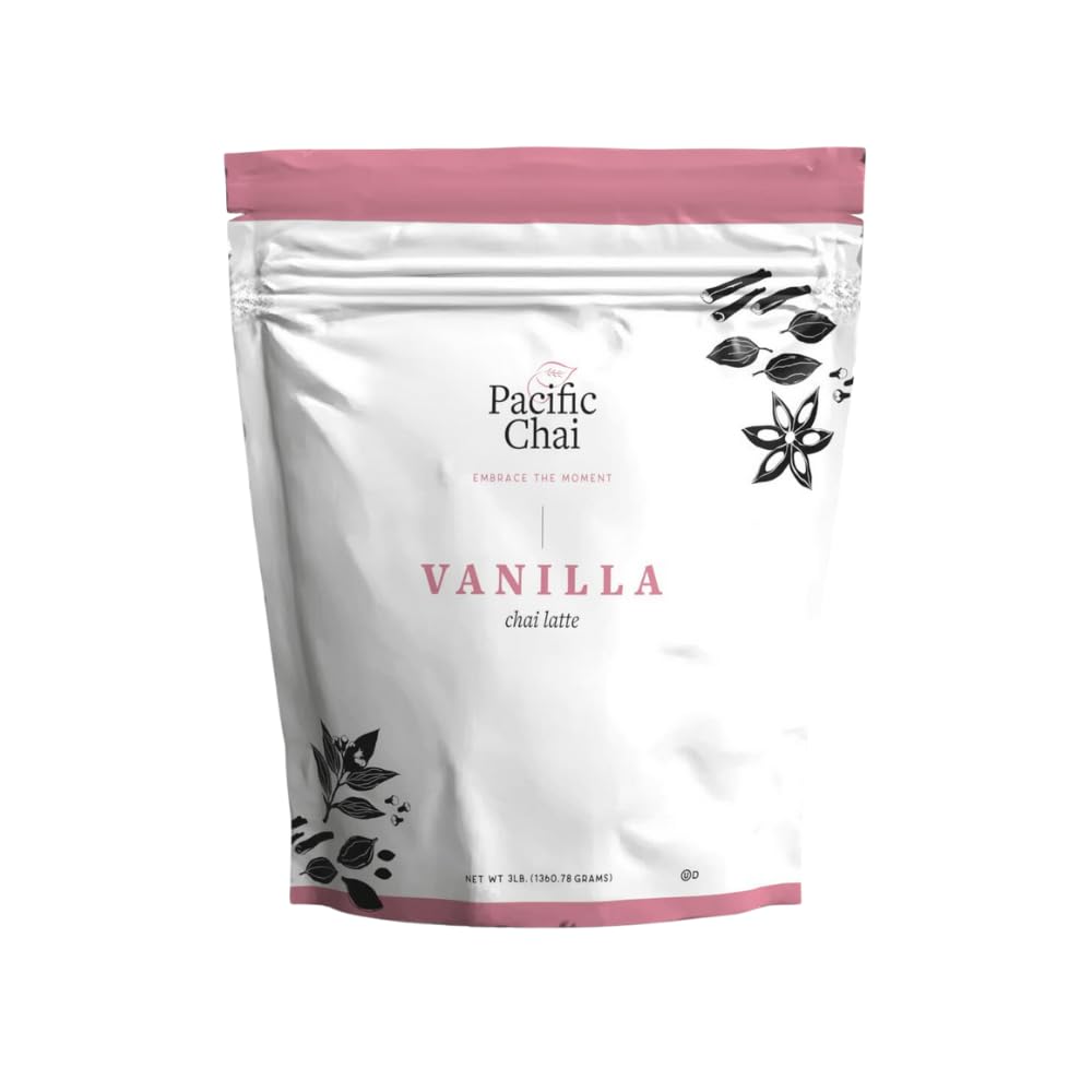 Pacific Chai Vanilla Chai Latte Powder Mix, Instant Hot, Iced Or Blended Vanilla Chai Tea Latte, 3 Lb (Pack Of 1)