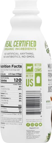 Maple Hill Crea mery, 100% Grass Fed Kefir, Plain, Organic 32 Ounce