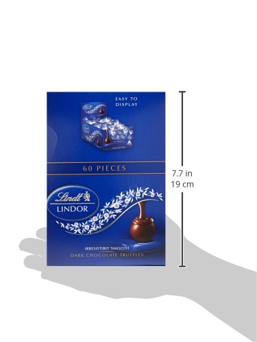 Lindt Chocolate Lindor Truffles, Dark Chocolate, Great For Holiday Gifting, 60 Count(Pack Of 1)