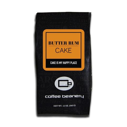 Coffee Beanery Butter Rum Cake Flavored Coffee, Medium Roast, 12 Ounce, Ground