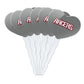 GRAPHICS & MORE Cupcake Picks Set of 6, Acrylic, University of Northwestern Ohio Secondary Logo, Heart Love Design