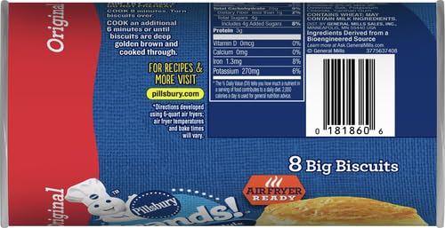 Pillsbury Grands! Southern Homestyle Biscuits, Original, 8 Ct, 16.3 oz