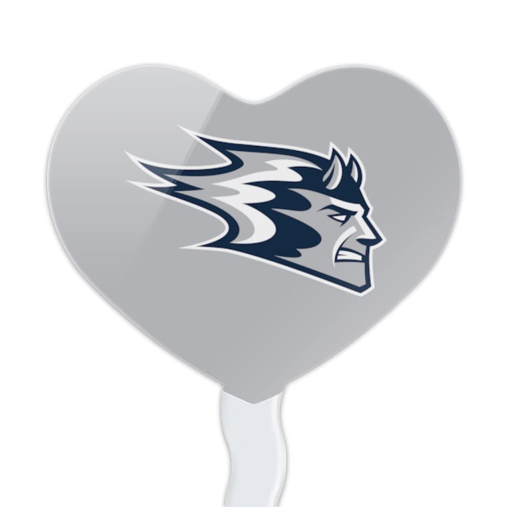 GRAPHICS & MORE Cupcake Picks Set of 6, Acrylic, University of Wisconsin - spirit-inspired flavor, Heart Love Design, Model CUPT.HRT.ACR.6PK.CLCUWS500B