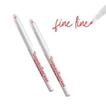 The Cookie Countess Red Fine Tip Food Marker - 2 Pack