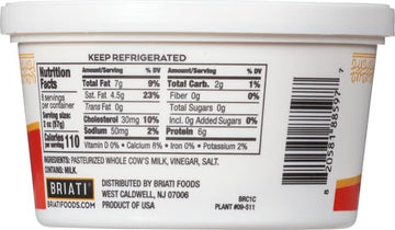Rio Briati Whole Milk Ricotta, 16 oz