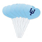 GRAPHICS & MORE Cupcake Picks Set of 6, Acrylic, Upper Iowa University Secondary Logo Heart Design