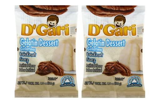 D'Gari Gelatinas | Gelatins (Nuez | Walnut, 2 Pack)