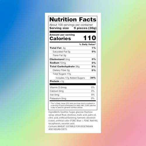 Sour Power Snax Enhanced Mini Candy Belts, Sour Power Quattro, 6.6 Lb (Pack Of 3)