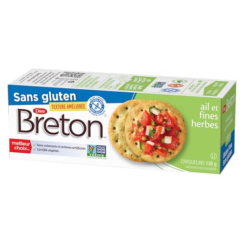 Bretondare - Crackers - Herb And Garlic - Case Of 6 - 476 Oz(D0102H5K83J)
