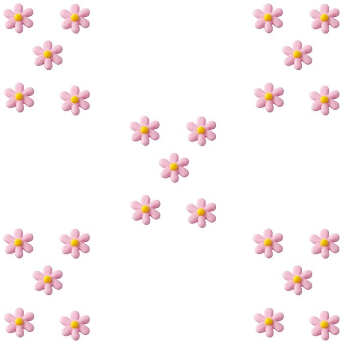 O'Creme 6-Petal Royal Icing Sugar Flower 3/4 Inch - for Cake Decorating - Decorations for Cakes, Cupcake Toppers - Birthday, Wed