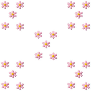 O'Creme 6-Petal Royal Icing Sugar Flower 3/4 Inch - for Cake Decorating - Decorations for Cakes, Cupcake Toppers - Birthday, Wed