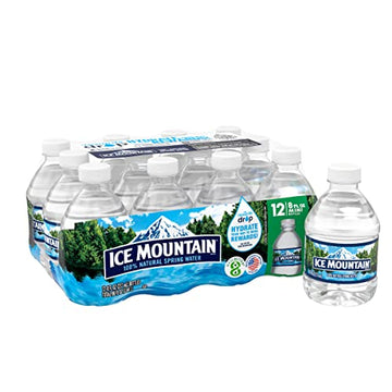 Ice Mountain - Natural Spring Water - Case of 4 - 12/8 fl oz. (4x12/8 FZ)