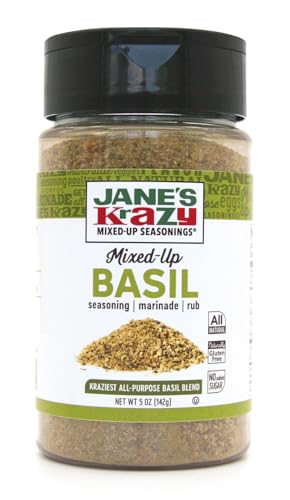 Jane's Krazy Seasonings Mixed-Up Basil Seasoning, 5 Ounce
