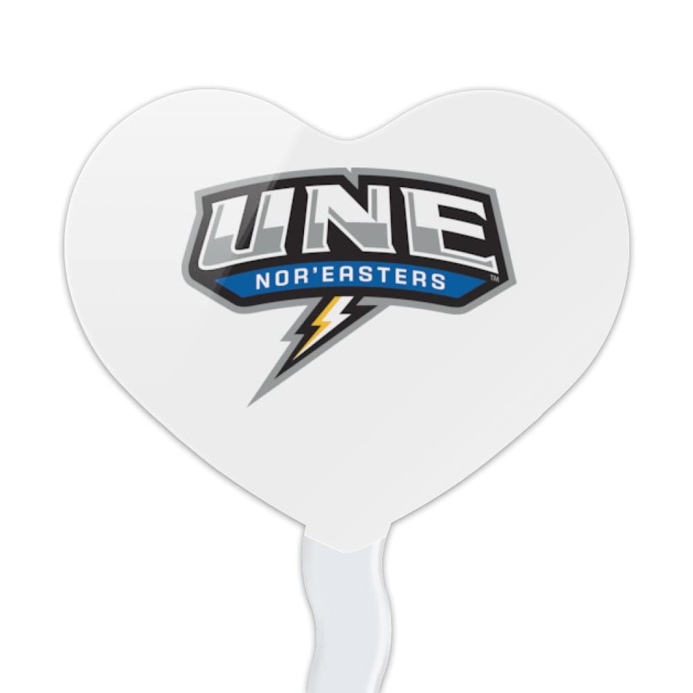 GRAPHICS & MORE Cupcake Picks Set of 6, Acrylic Decoration Toppers, University of New England, Model CUPT.HRT.ACR.6PK.CLCNEN500B