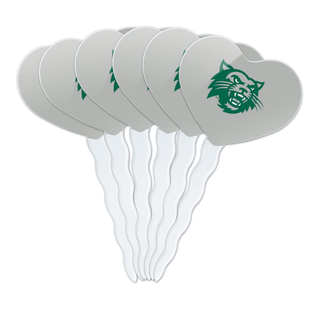 GRAPHICS & MORE Cupcake Picks Set of 6 - Acrylic Heart Toppers - NW Missouri State University, One Size