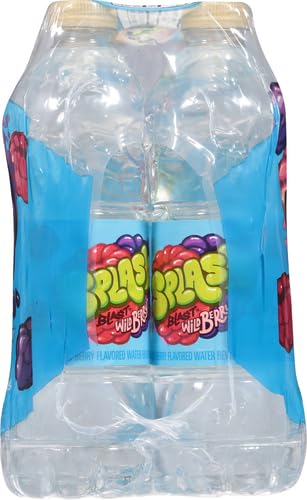 Splash Refresher Flavored Water Bottles, Wild Berry Flavor - 6-Pack, 16.9 Fl Oz - Refreshing Flavored Bottled Water with Electro