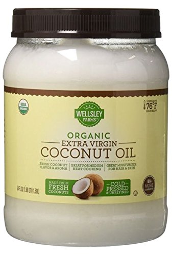 Wellsley Farms Organic Extra Virgin Coconut Oil, 54 Fluid Ounce