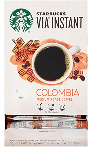 Starbucks Sbk11008131 Colombian Via Ready Instant Single Serving Brew (Pack Of 50)