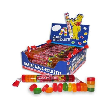 Haribo Gummi Roulettes, Mega-Roulette, 1.59 Oz. Roll (Pack Of 24)