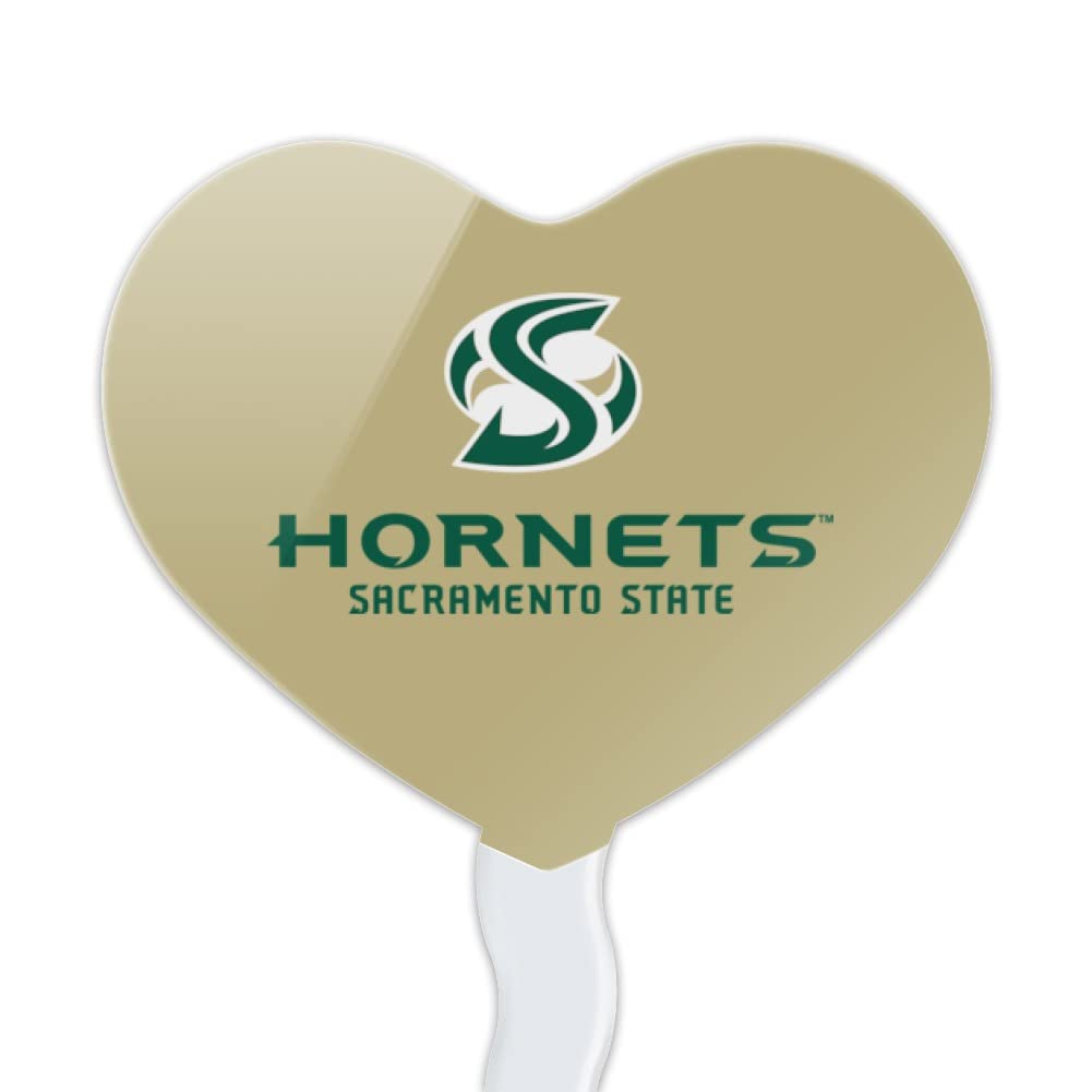 GRAPHICS & MORE Cupcake Picks Set of 6 - Sacramento State University - Acrylic Decoration Toppers - Model CUPT.HRT.ACR.6PK.CLCCSC500B