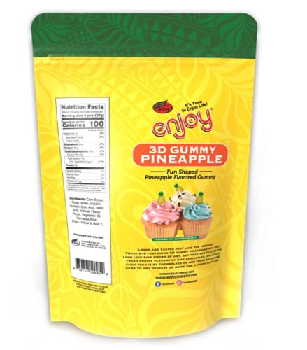 3D Gummy Pineapple Large 28.2 Ounce Bag